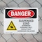 Signmission Suspended Load Authorized Personnel Only Danger Sign, Plastic, 10in W x 7in L, 2PK OS-2PACK-DS-P-710-L-1783 - alternate 5